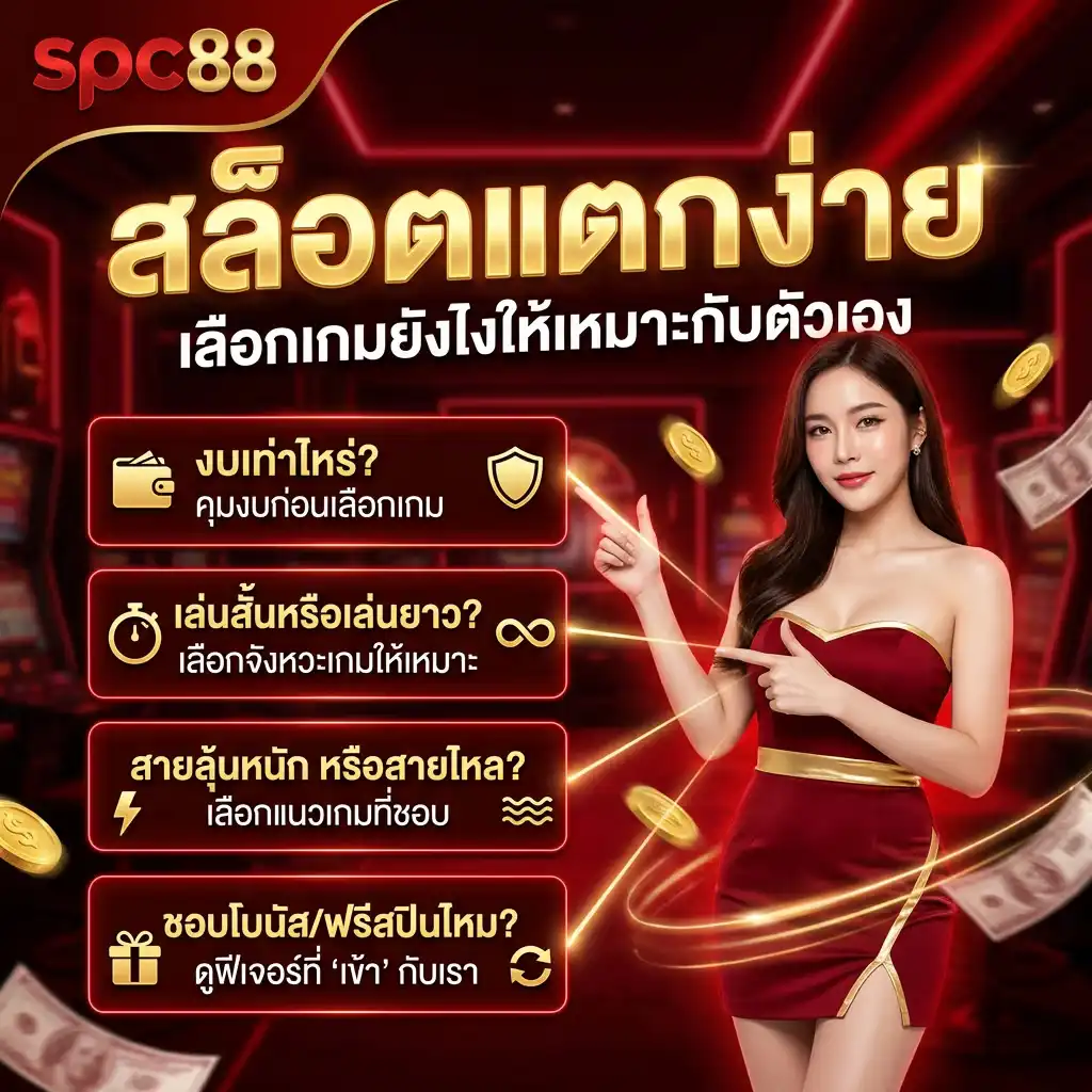 สล็อตแตกง่ายบน spc88 เลือกเกมยังไงให้เหมาะกับตัวเอง